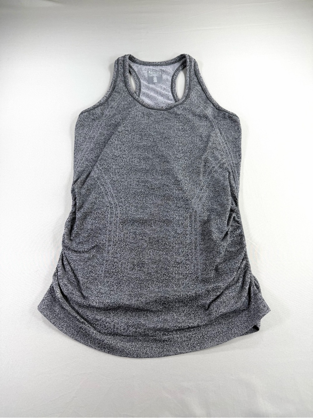 Athleta Gray Heather Racerback Ruched Tank Size Small
